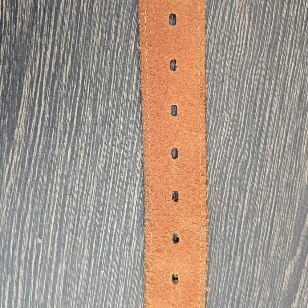Levi's Genuine Tan Leather Belt, Distressed, Slvr Roller Buckle, EUC, S 30-32
